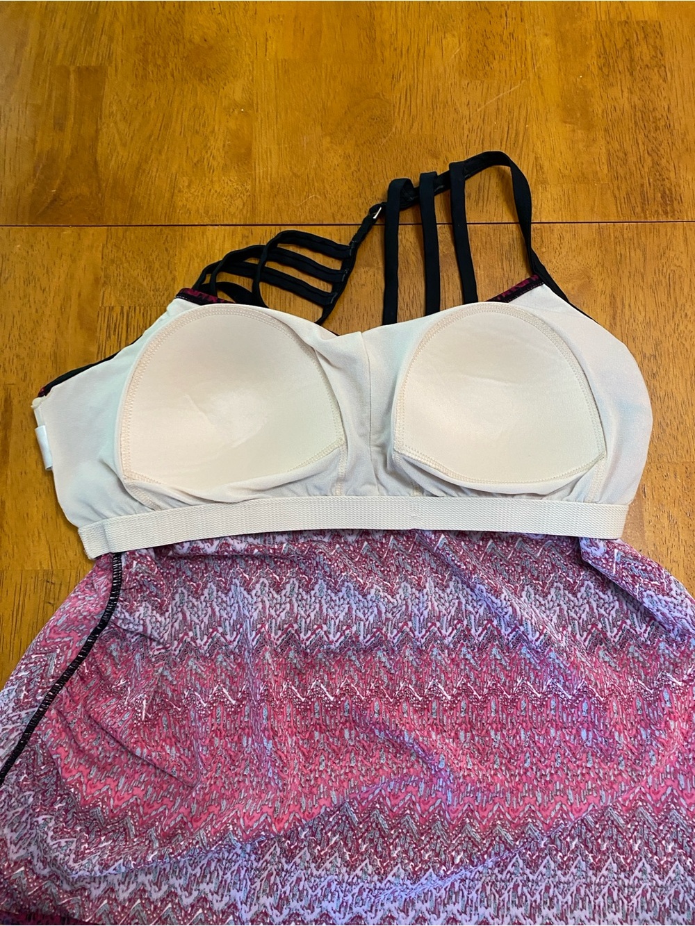Ava & Viv 2pc Swimsuit, Burgundy & Black - Tankini Top, Black Shorts; Sz 16/18W - Picture 6 of 15